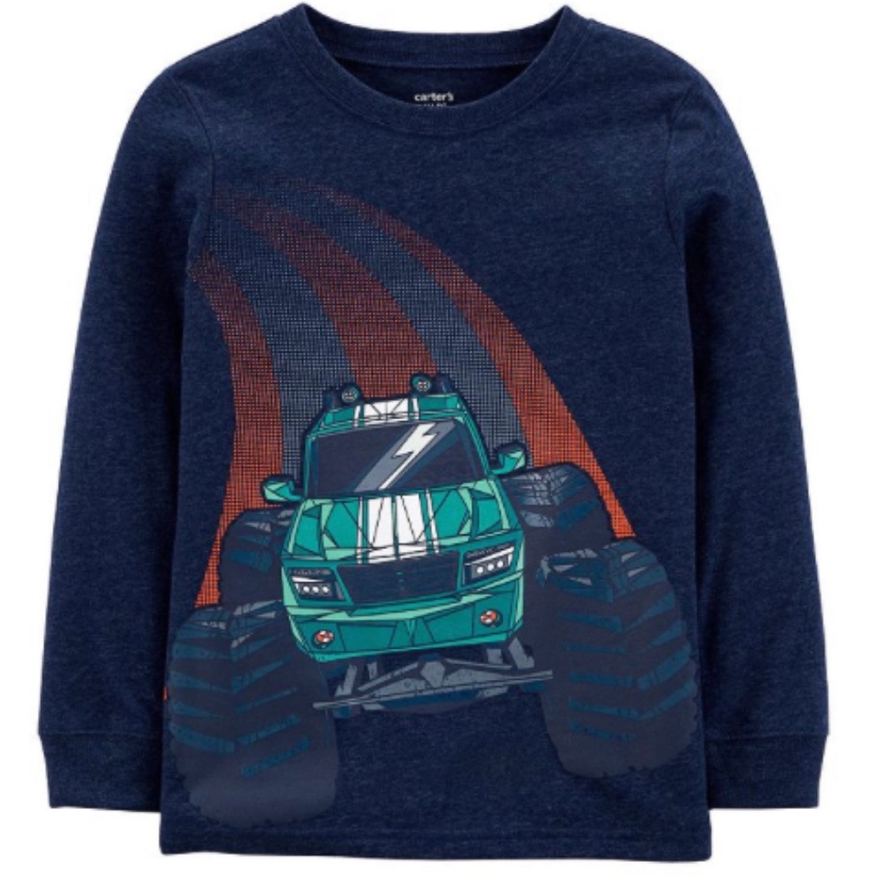 Boys Carter's Monster Truck Long Sleeve Tee Size 4